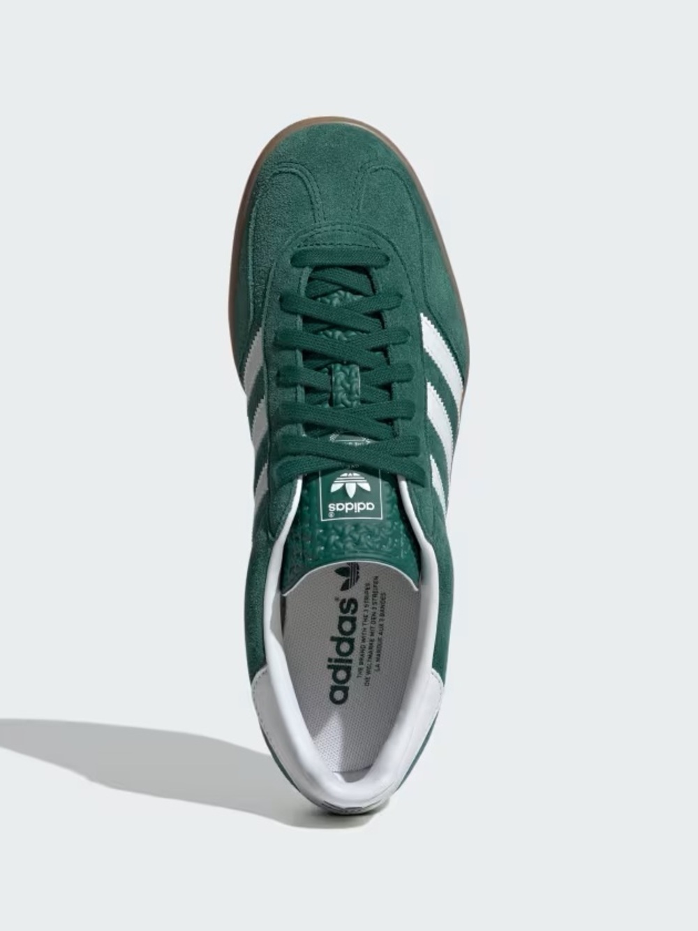 adidas Gazelle Suede Sneaker in Green with White Stripes - Picture 2 of 9